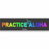 Hawaii Practice Aloha Rainbow Shaka (Hang los) Sticker (Voorkant)