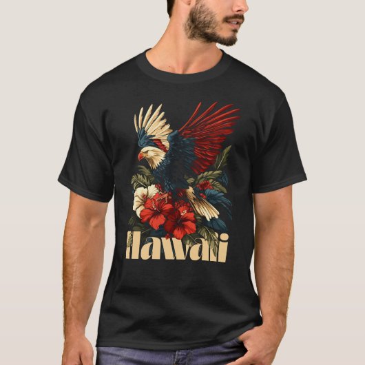 Hawaii Pride Eagle Design T-shirt (Voorkant)