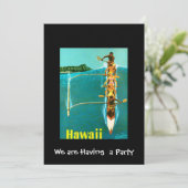 Hawaii privéfeest uitnodiging (Staand voorkant)