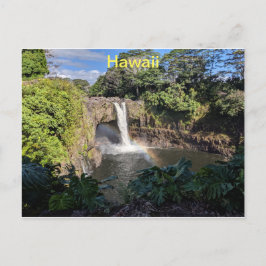 Hawaii Rainbow Waterfall Briefkaart