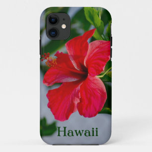 Hawaii Red Hibiscus iPhone 11 Hoesje