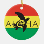 Hawaii Reggae Turtle Keramisch Ornament (Voorkant)
