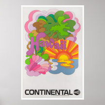 Hawaii Reisposter Hawaiiaanse Kunst Continentaal