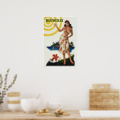 Hawaii reisposter  poster (Keuken)