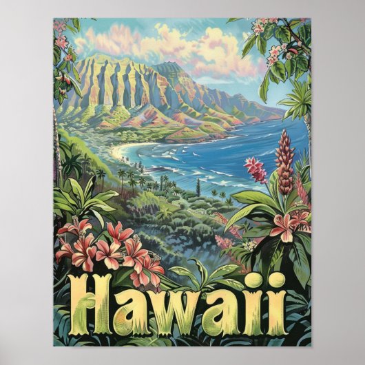 Hawaii Reizen Poster Art Print Poster (Voorkant)