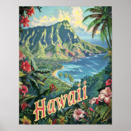 Hawaii Reizen Poster Art Print Poster