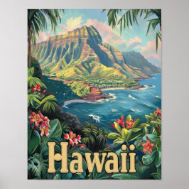 Hawaii Reizen Poster Art Print Poster