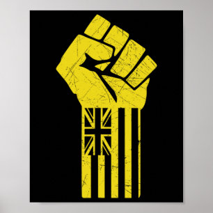 Hawaii Resist Fist Up Verdedig Kanaka Maoli Kea Poster