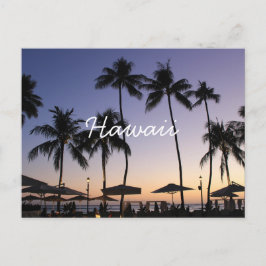 Hawaii resort sunset briefkaart