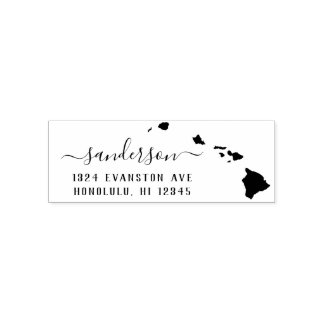 Hawaii retouradres stempel zelf-inkt