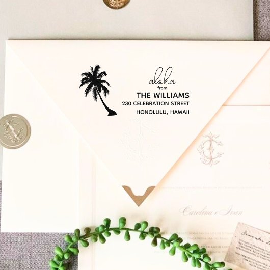 Hawaii retouradresstempel  zelfinktende stempel