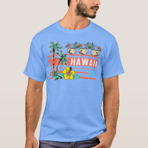 Hawaii Retro  50s 60s Tiki Style Hawaiian I T-shirt