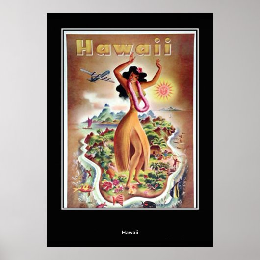 Hawaii Retro Print (Voorkant)