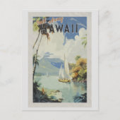 Hawaii Retro Reizen Vaar Weg Briefkaart (Voorkant)