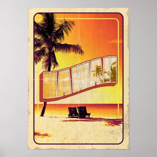 Hawaii - Retroreizen Poster (Voorkant)