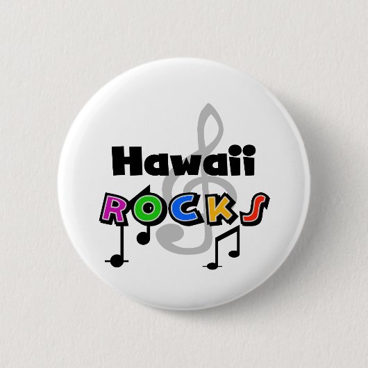 Hawaii Rocks Ronde Button 5,7 Cm (Voorkant)