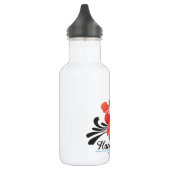 Hawaii rode hibiscus bloemen waterfles  (Links)