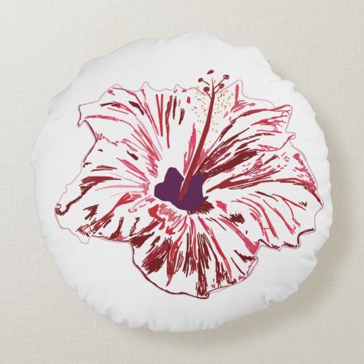 Hawaii Rond Kussen (Achterkant)