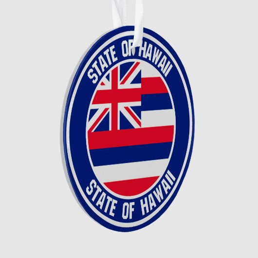Hawaii Round Emblem Ornament (voorkant)