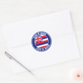 Hawaii Round Emblem Ronde Sticker (Envelop)