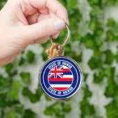 Hawaii Round Emblem Sleutelhanger (Hand)