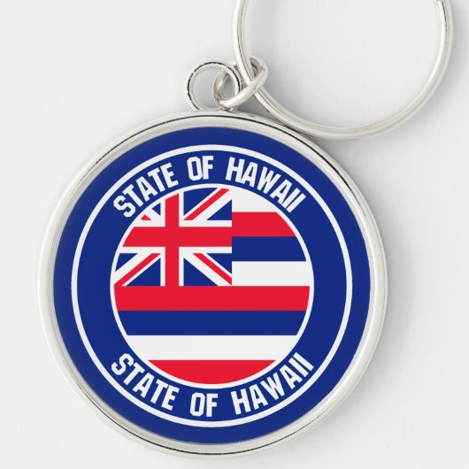 Hawaii Round Emblem Sleutelhanger (Voorkant)