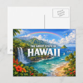Hawaii Salutations De Carte Postale (Devant / Derrière)