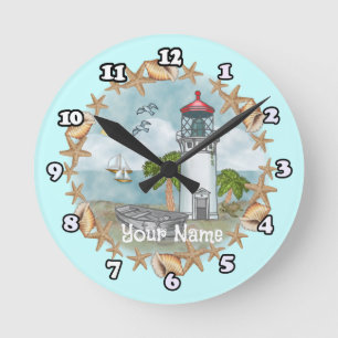 Hawaii Schelpen Vuurtoren klok
