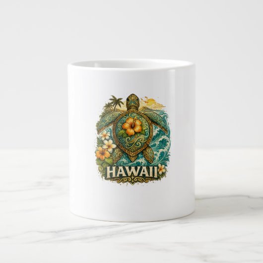 Hawaii Schildpad Extra Grote Beker (Voorkant)