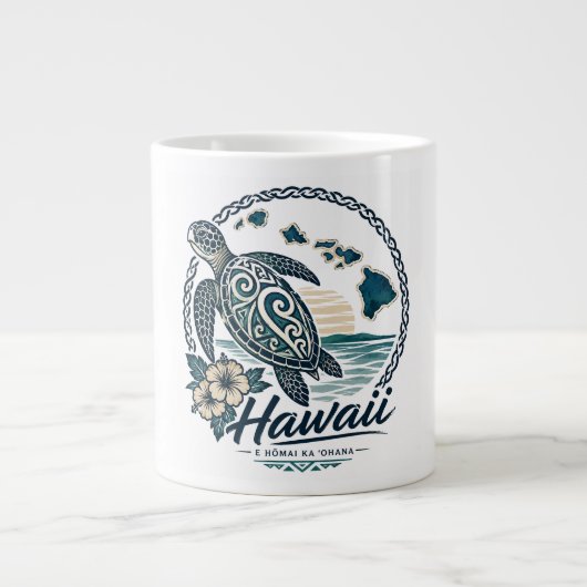 Hawaii Schildpad Extra Grote Beker (Voorkant)