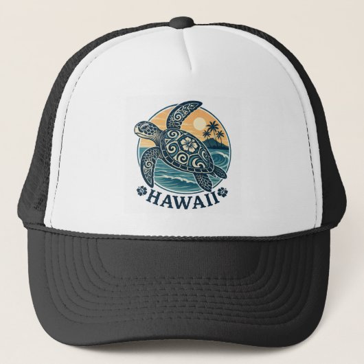 Hawaii Schildpad Trucker Pet (Voorkant)