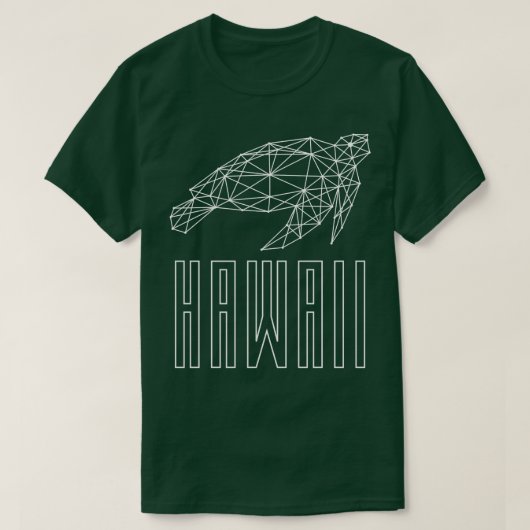 Hawaii Sea Turtle Geo White TShirt (Design devant)