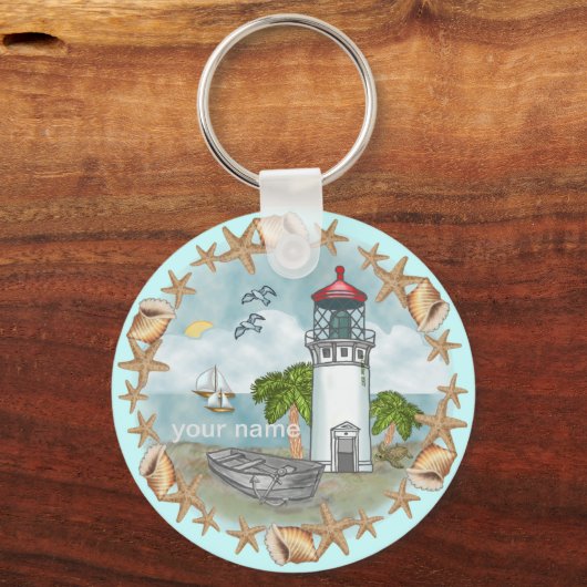 Hawaii Shells Lighthouse sleutelhanger (Voorkant)