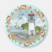 Hawaii Shells vuurtoren magneet (Voorkant)