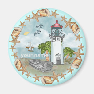 Hawaii Shells vuurtoren magneet