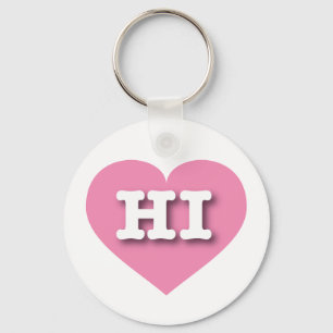 Hawaii Solid Pink Heart - Big Love Sleutelhanger