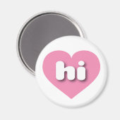 Hawaii Solid Pink Heart - liefde Magneet (Voorkant / Achterkant)