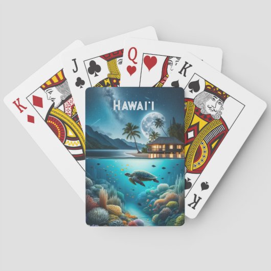 Hawaii-speelkaarten Pokerkaarten (Achterkant)