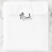 Hawaii stand-up peddel vierkante sticker (Tas)