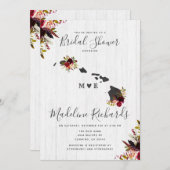 Hawaii State Bestemming Bruids Douche Uitnodiging (Voorkant / Achterkant)