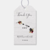 Hawaii State Bestemming Rustieke bruiloft Dank u Cadeaulabel (Voorkant)