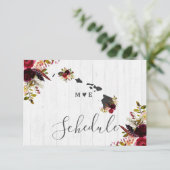 Hawaii State Bestemming Rustieke Trouwagenda Kaart (Staand voorkant)