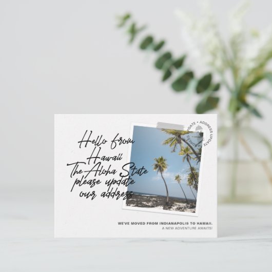 Hawaii State Destination Moving Faire-part (Debout devant)