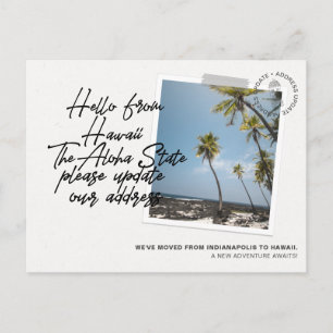 Hawaii State Destination Moving Notice Uitnodiging Briefkaart