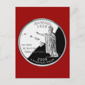 Hawaii State Faux Quarter Briefkaart (Voorkant)