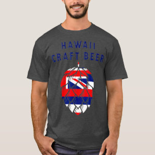 Hawaii State Flag Craft Bier Liefhebbers Blauw T-shirt