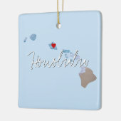 Hawaii State Photo insert and town name Keramisch Ornament (Links)