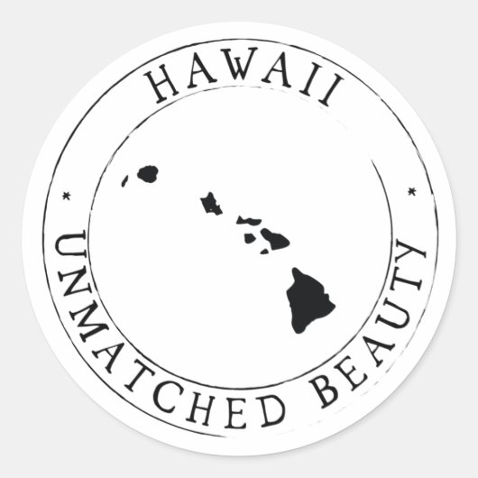 Hawaii State Sticker Envelope Seal (Voorkant)