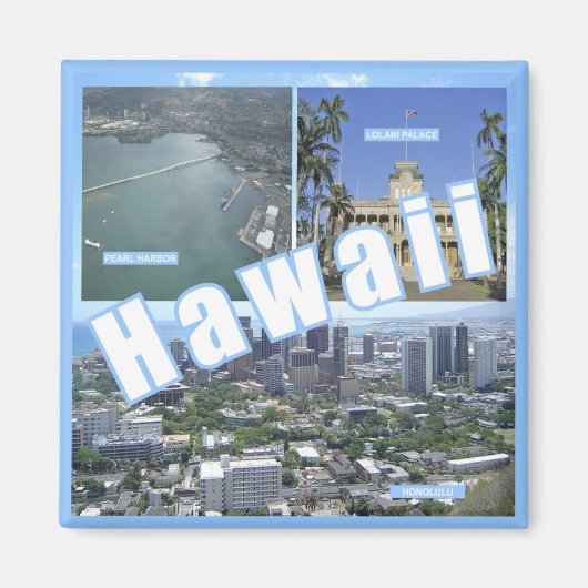 Hawaii State Travel Photo Souvenir Frigo Magnets (Devant)