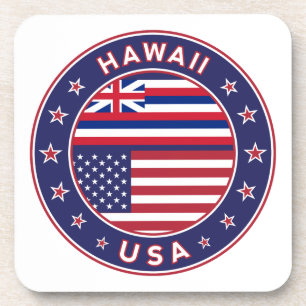 Hawaii sticker, Hawaii, Verenigde Staten van Ameri Bier Onderzetter